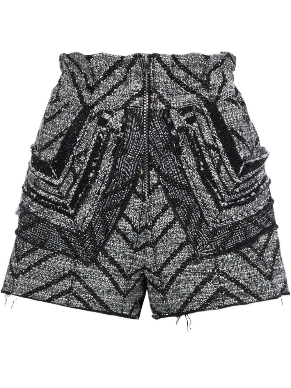 RARE!! IRO Ayden Sequin-Embellished Metallic Bouclé-Tweed Shorts